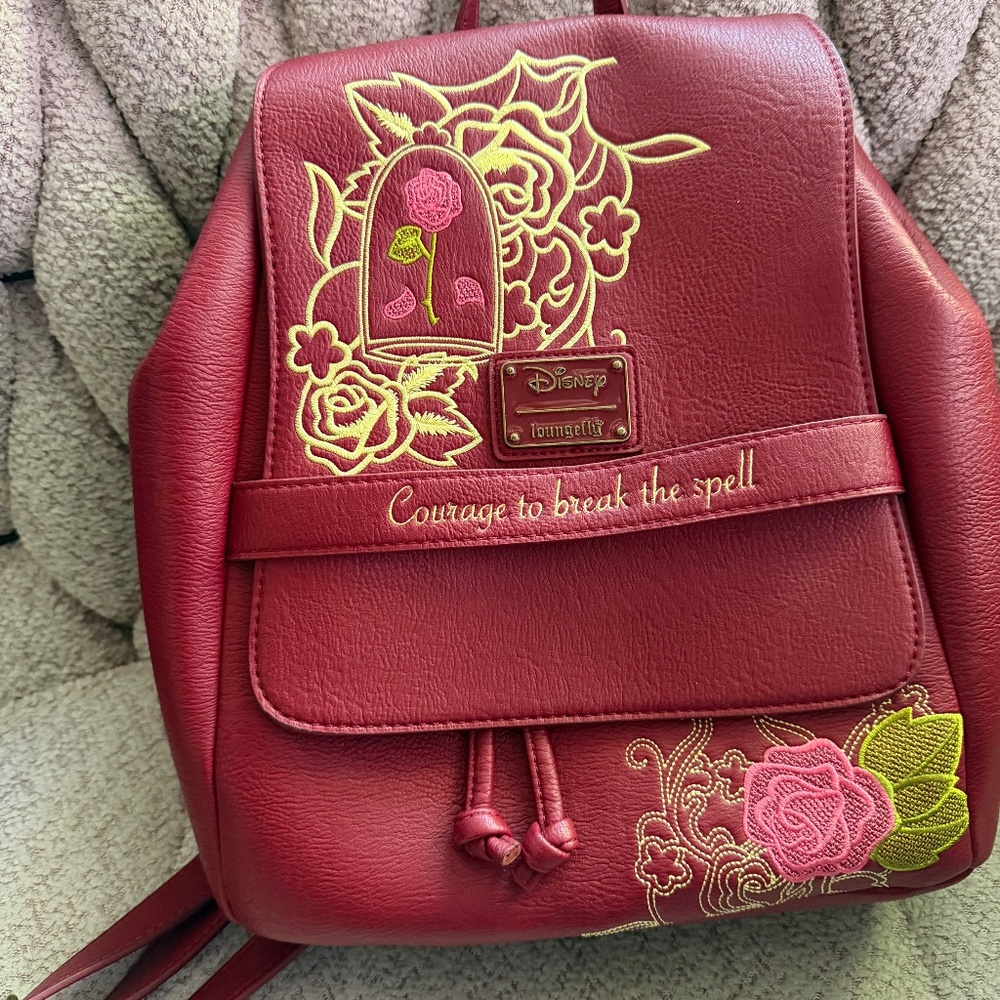 Loungefly Disney Beauty And The Beast Enchanted Rose Mini Backpack
